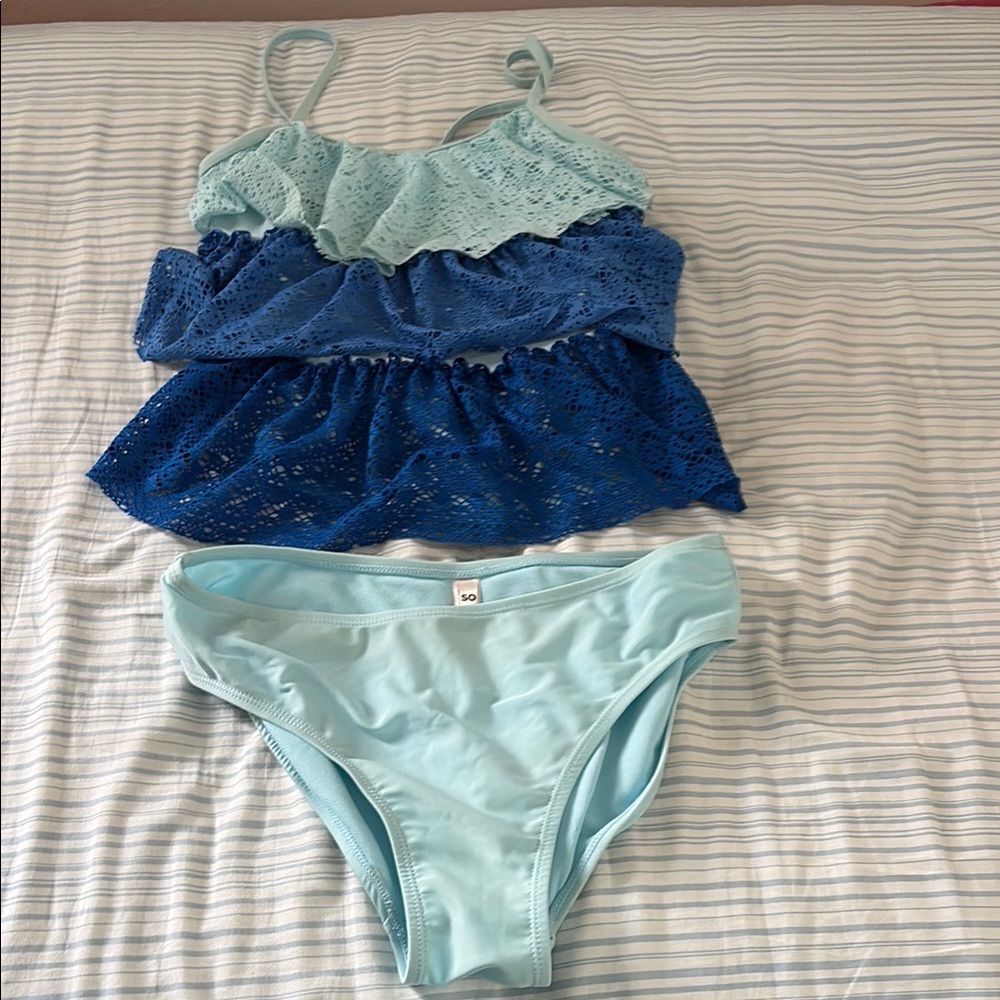 SO Kids Swim Bikini - Light Blue and Blue